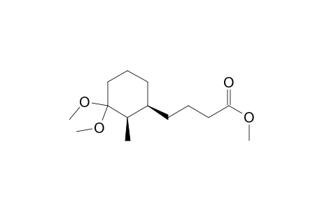 Methyl-(+)-4-[(1'S,2'R)-2'-methyl-3',3'-dimethoxycyclohexyl]butyrate