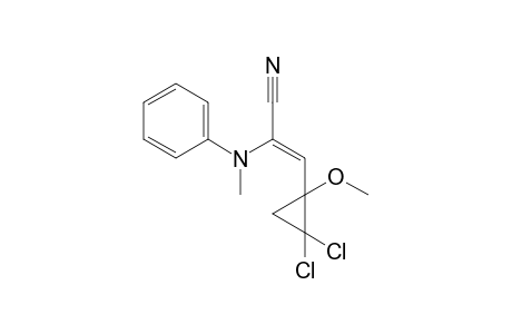 (Z)-3-(2,2-Dichloro-1-methoxycyclopropyl)-2-(N-methylanilino)prop-2-enenitrile