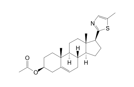 3-.beta.-(Acetoxy)-17-.beta.-(5'-methyl-2'-thiazolyl)androst-5-ene