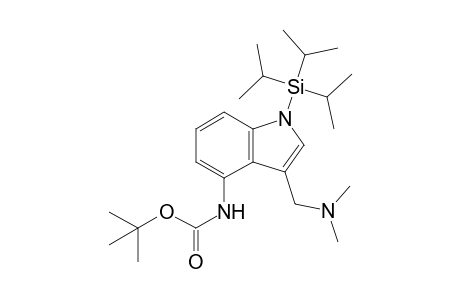 3-Dimethylaminomethyl-4-(N-tert-butyloxycarbonyl)amino-1-triisopropylsilylindole