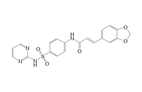 (2E)-3-(1,3-benzodioxol-5-yl)-N-{4-[(2-pyrimidinylamino)sulfonyl]phenyl}-2-propenamide