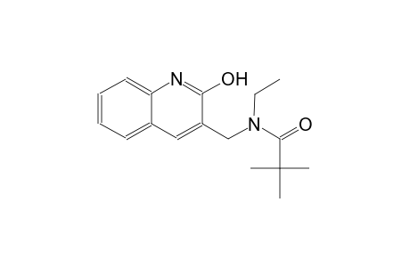N-ethyl-N-[(2-hydroxy-3-quinolinyl)methyl]-2,2-dimethylpropanamide