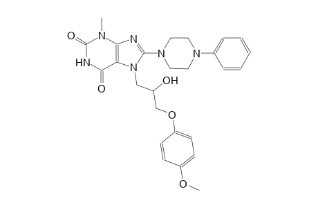 7-[2-hydroxy-3-(4-methoxyphenoxy)propyl]-3-methyl-8-(4-phenyl-1-piperazinyl)-3,7-dihydro-1H-purine-2,6-dione