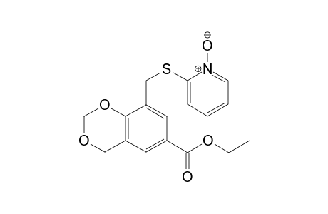 Benzo[d]1,3-dioxin, 6-carboxylic acid-2,4-dihydro-8-(1-oxido-2-pyridylthiomethyl)-, ethyl ester