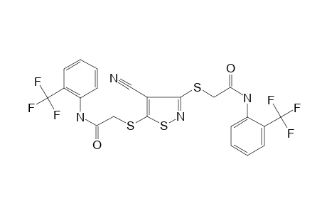 acetamide, 2-[[4-cyano-3-[[2-oxo-2-[[2-(trifluoromethyl)phenyl]amino]ethyl]thio]-5-isothiazolyl]thio]-N-[2-