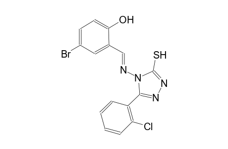 4-bromo-2-((E)-{[3-(2-chlorophenyl)-5-sulfanyl-4H-1,2,4-triazol-4-yl]imino}methyl)phenol