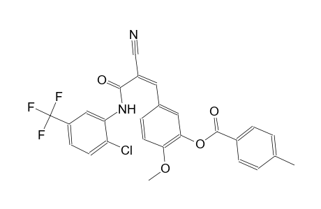 5-{(1Z)-3-[2-chloro-5-(trifluoromethyl)anilino]-2-cyano-3-oxo-1-propenyl}-2-methoxyphenyl 4-methylbenzoate