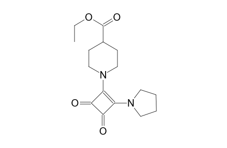4-piperidinecarboxylic acid, 1-[3,4-dioxo-2-(1-pyrrolidinyl)-1-cyclobuten-1-yl]-, ethyl ester
