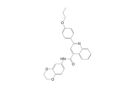 N-(2,3-dihydro-1,4-benzodioxin-6-yl)-2-(4-propoxyphenyl)-4-quinolinecarboxamide