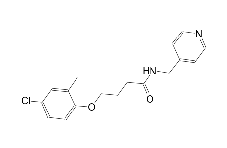 4-(4-chloro-2-methylphenoxy)-N-(4-pyridinylmethyl)butanamide