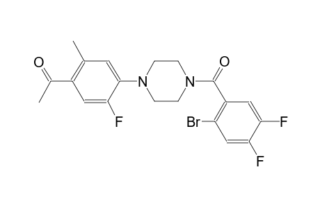 ethanone, 1-[4-[4-(2-bromo-4,5-difluorobenzoyl)-1-piperazinyl]-5-fluoro-2-methylphenyl]-
