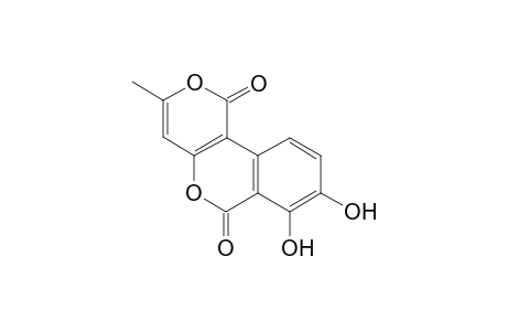 3,4-Dihydroxy-7-oxo-9-methyl-pyrano[3,4-b]benzopyran-2(2H)-one