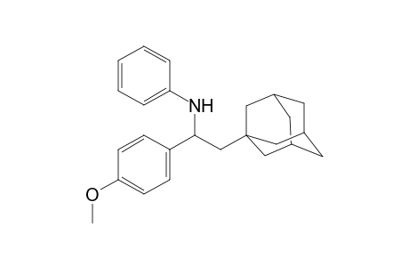 N-[2-(1-adamantyl)-1-(4-methoxyphenyl)ethyl]aniline