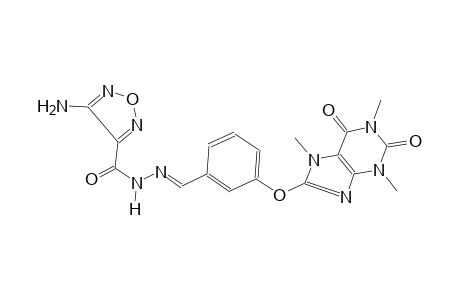 1,2,5-oxadiazole-3-carboxylic acid, 4-amino-, 2-[(E)-[3-[(2,3,6,7-tetrahydro-1,3,7-trimethyl-2,6-dioxo-1H-purin-8-yl)oxy]phenyl]methylidene]hydrazide