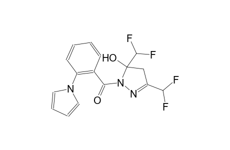 3,5-bis(difluoromethyl)-1-[2-(1H-pyrrol-1-yl)benzoyl]-4,5-dihydro-1H-pyrazol-5-ol