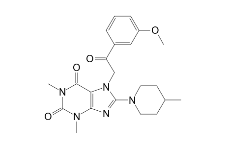 1H-Purine-2,6-dione, 3,7-dihydro-7-[2-(3-methoxyphenyl)-2-oxoethyl]-1,3-dimethyl-8-(4-methyl-1-piperidinyl)-