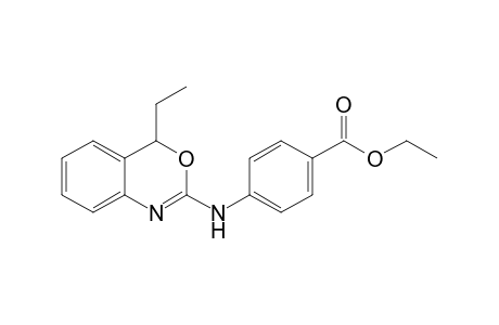 Benzoic acid, 4-[(4-ethyl-4H-3,1-benzoxazin-2-yl)amino]-, ethyl ester