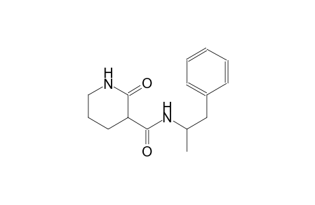 N-(1-methyl-2-phenylethyl)-2-oxo-3-piperidinecarboxamide
