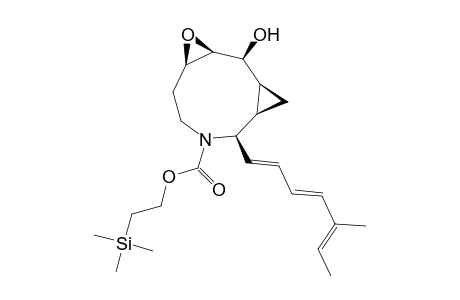(1R*,2S*,3R*,5S*,9R*(1E,3E,5E),10S*)-(+-)-2-Hydroxy-9-(5-methyl-1,3,5-heptatrienyl)-4-oxa-8-azatricyclo[8.1.0.0(3,5)]undecane-8-carboxylic acid 2-(trimethylsilyl)ethyl ester