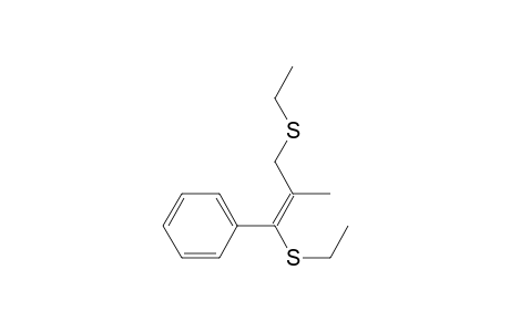 1-Ethylthio-2-(ethylthio)methyl-1-phenylpropene