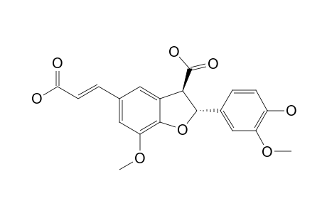 TRANS-5-[(E)-2-CARBOXYVINYL]-2-(4-HYDROXY-3-METHOXYPHENYL)-7-METHOXY-2,3-DIHYDROBENZOFURAN-3-CARBOXYLIC-ACID