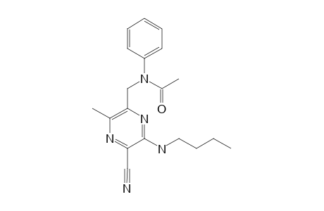 3-BUTYLAMINO-6-METHYL-5-(N-ACETYLANILINO)-METHYLPYRAZINE-2-CARBONITRILE