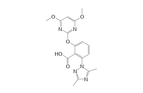 Benzoic acid, 2-[(4,6-dimethoxy-2-pyrimidinyl)oxy]-6-(3,5-dimethyl-1H-1,2,4-triazol-1-yl)-