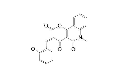 6-ETHYL-3-(2-HYDROXYBENZYLIDENE)-2H-PYRANO-[3,2-C]-QUINOLINE-2,4,5(3H,6H)-TRIONE