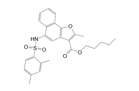 naphtho[1,2-b]furan-3-carboxylic acid, 5-[[(2,4-dimethylphenyl)sulfonyl]amino]-2-methyl-, pentyl ester