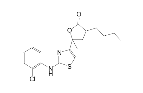 2(3H)-furanone, 3-butyl-5-[2-[(2-chlorophenyl)amino]-4-thiazolyl]dihydro-5-methyl-