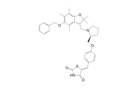5-[4-[N-[(3R/S)-2,3-Dihydro-5-benzyloxy-2,2,4,6,7-pentamethylbenzofuran-3-ylmethyl)-(2S)-pyrrolidin-2-ylmethoxy]phenylmethylene]thiazolidine-2,4-dione
