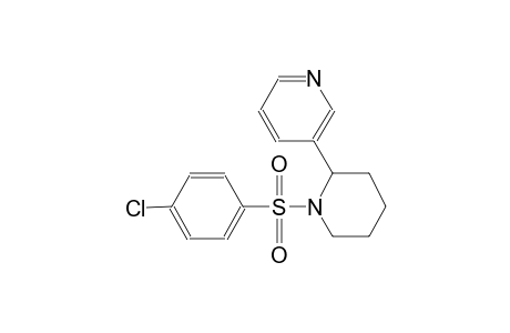 1-[(4-chlorophenyl)sulfonyl]-2-(3-pyridinyl)piperidine