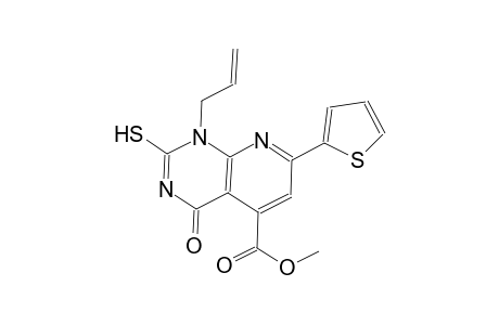 pyrido[2,3-d]pyrimidine-5-carboxylic acid, 1,4-dihydro-2-mercapto-4-oxo-1-(2-propenyl)-7-(2-thienyl)-, methyl ester
