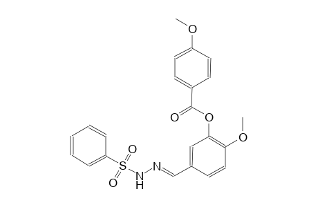 2-methoxy-5-{(E)-[(phenylsulfonyl)hydrazono]methyl}phenyl 4-methoxybenzoate