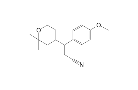 3-(2,2-Dimethyl-tetrahydro-pyran-4-yl)-3-(4-methoxy-phenyl)-propionitrile