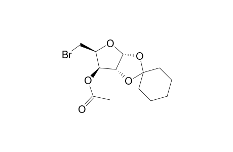 5-Bromo-5-deoxy-3-O-acetyl-1,2-O-cyclohexylidene-.alpha.-D-xylofuranose