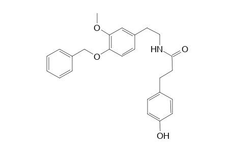 N-[(4'-Benzyloxy)-3'-methoxyphenethyl]-(p-hydroxyphenyl)-propanamide