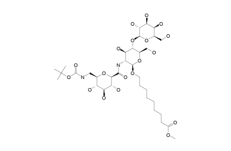 #6J;8-METHOXYCARBONYLOCTYL-BETA-D-GALACTOPYRANOSYL-(1->4)-2-DEOXY-2-(1-DEOXY-1-TERT.-BUTOXYCARBONYLAMINOMETHYL-BETA-D-GLUCOHEXOPYRANOSYLURONAMIDE)-BETA-D-GLUCO