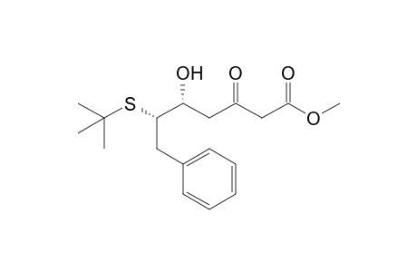 (5R,6S)-6-(tert-butylthio)-5-hydroxy-3-keto-7-phenyl-enanthic acid methyl ester