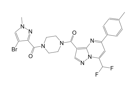 3-({4-[(4-bromo-1-methyl-1H-pyrazol-3-yl)carbonyl]-1-piperazinyl}carbonyl)-7-(difluoromethyl)-5-(4-methylphenyl)pyrazolo[1,5-a]pyrimidine