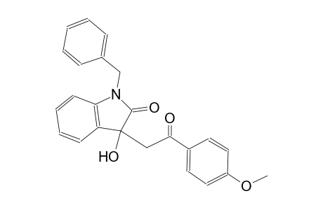 2H-indol-2-one, 1,3-dihydro-3-hydroxy-3-[2-(4-methoxyphenyl)-2-oxoethyl]-1-(phenylmethyl)-