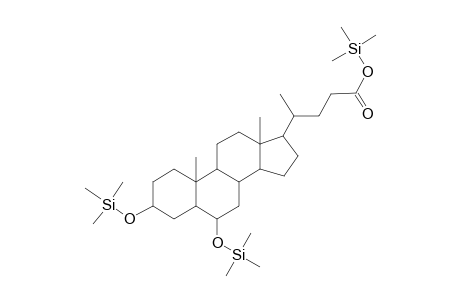 Hyodeoxycholic acid, tri-TMS