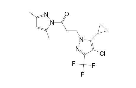 4-chloro-5-cyclopropyl-1-[3-(3,5-dimethyl-1H-pyrazol-1-yl)-3-oxopropyl]-3-(trifluoromethyl)-1H-pyrazole