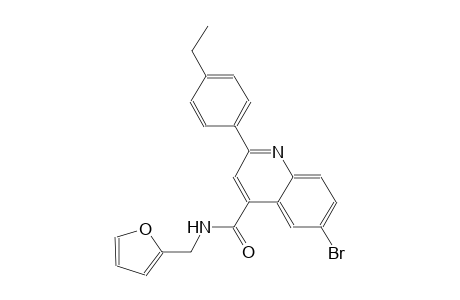 6-bromo-2-(4-ethylphenyl)-N-(2-furylmethyl)-4-quinolinecarboxamide