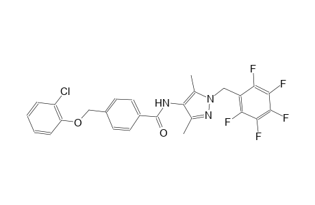 4-[(2-chlorophenoxy)methyl]-N-[3,5-dimethyl-1-(2,3,4,5,6-pentafluorobenzyl)-1H-pyrazol-4-yl]benzamide