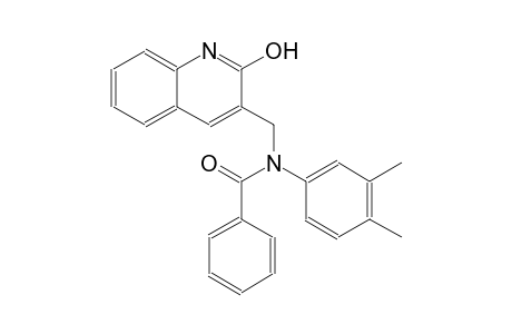 N-(3,4-dimethylphenyl)-N-[(2-hydroxy-3-quinolinyl)methyl]benzamide