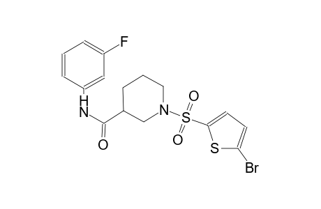 1-[(5-bromo-2-thienyl)sulfonyl]-N-(3-fluorophenyl)-3-piperidinecarboxamide