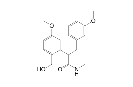 Benzenepropanamide, .alpha.-[2-(hydroxymethyl)-5-methoxyphenyl]-3-methoxy-N-methyl-