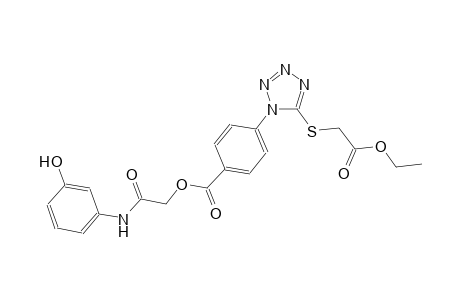 benzoic acid, 4-[5-[(2-ethoxy-2-oxoethyl)thio]-1H-tetrazol-1-yl]-, 2-[(3-hydroxyphenyl)amino]-2-oxoethyl ester