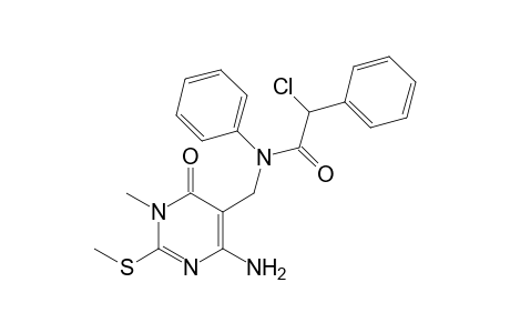 N-[(4-amino-1-methyl-2-methylsulfanyl-6-oxo-pyrimidin-5-yl)methyl]-2-chloro-N,2-diphenyl-acetamide